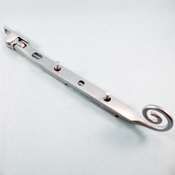 THD087/SCP • 200mm • Satin Chrome • Curly Tail End Casement Stay